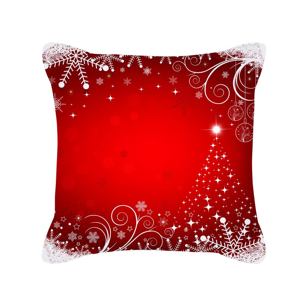 Christmas New Peach Skin Pillow Case Pillow Sofa Pillow Case Red Series Pillow