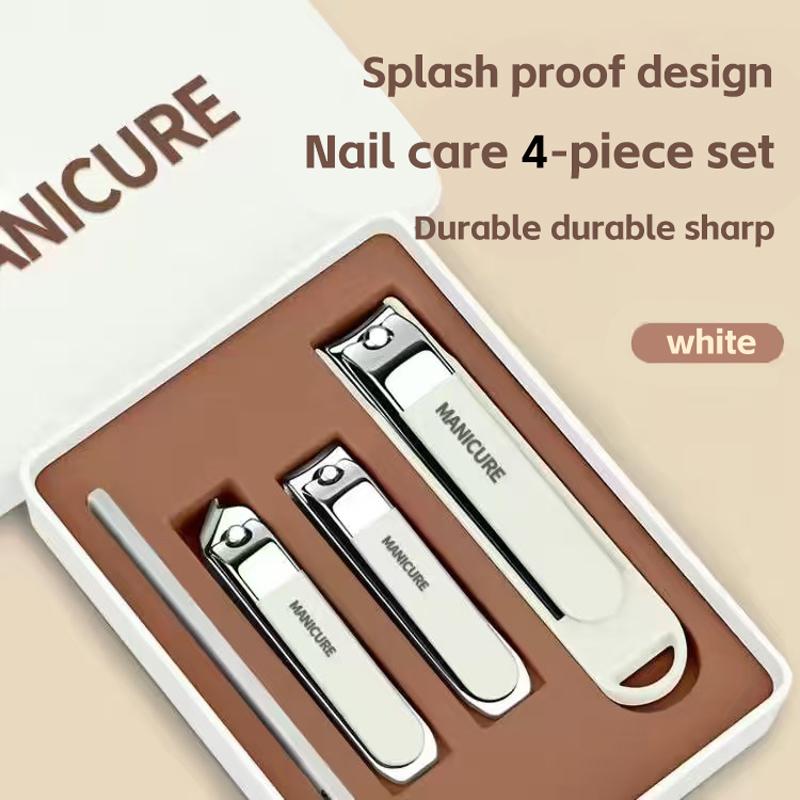 Xiaomi New Nail Set 4/6 Stainless Steel Splash Proof Nail Clippers Set Advanced Home Special Nail Clippers Nail Beauty Tool Set