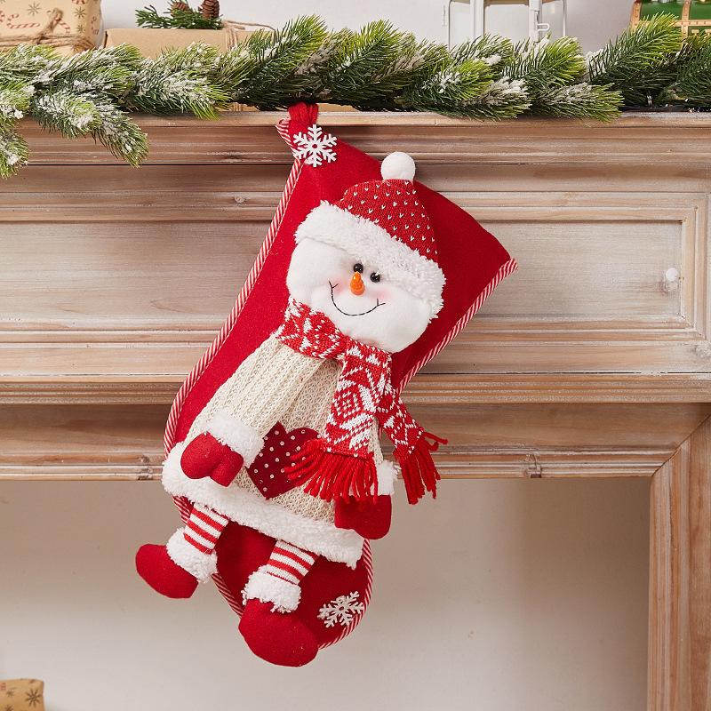 Christmas Sock Gift Bag Christmas Decorative Sock Christmas Eve Christmas Gift Children's Christmas Tree Pendant Candy Bag