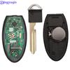 Jingyuqin Autoalarm 2-Tasten Smart Fernbedienungsschlüssel 434 MHz Hitag AES 4A/pcf7938x Chip Für Nissan Kicks Autoschlüssel