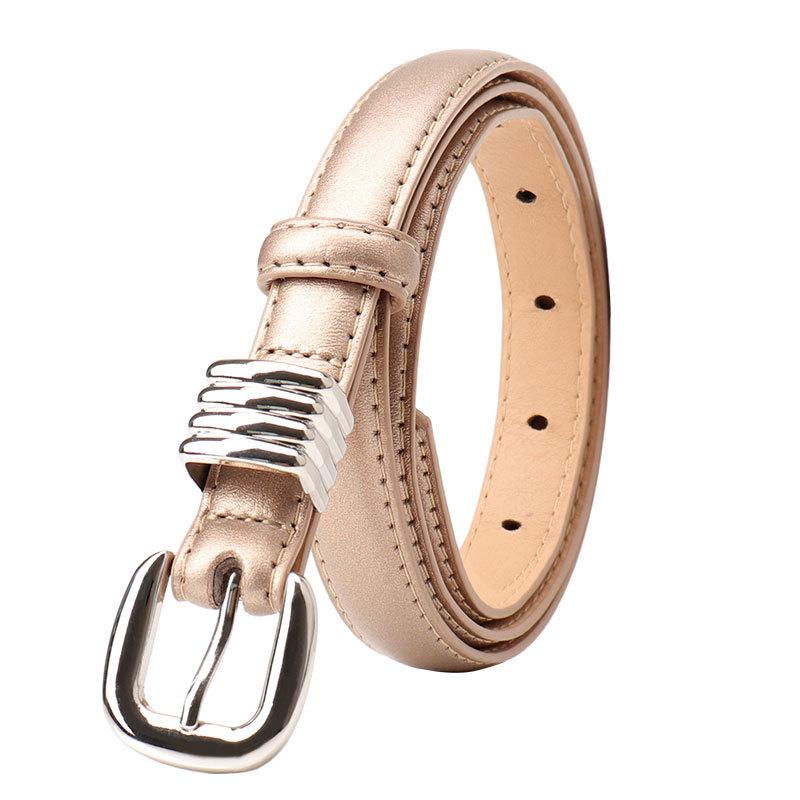 Women's Faux Leather Minimalist Skinny Belt for Jeans and Dresses