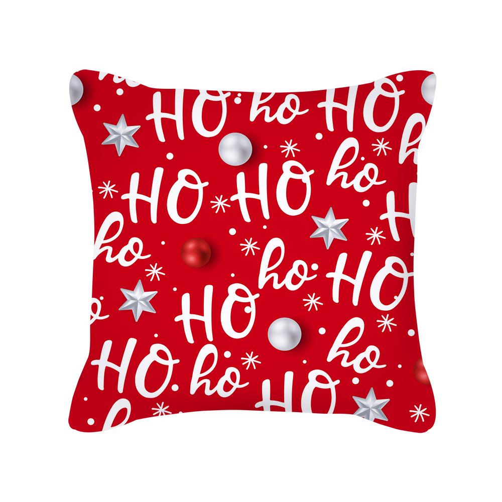 Christmas New Peach Skin Pillow Case Pillow Sofa Pillow Case Red Series Pillow