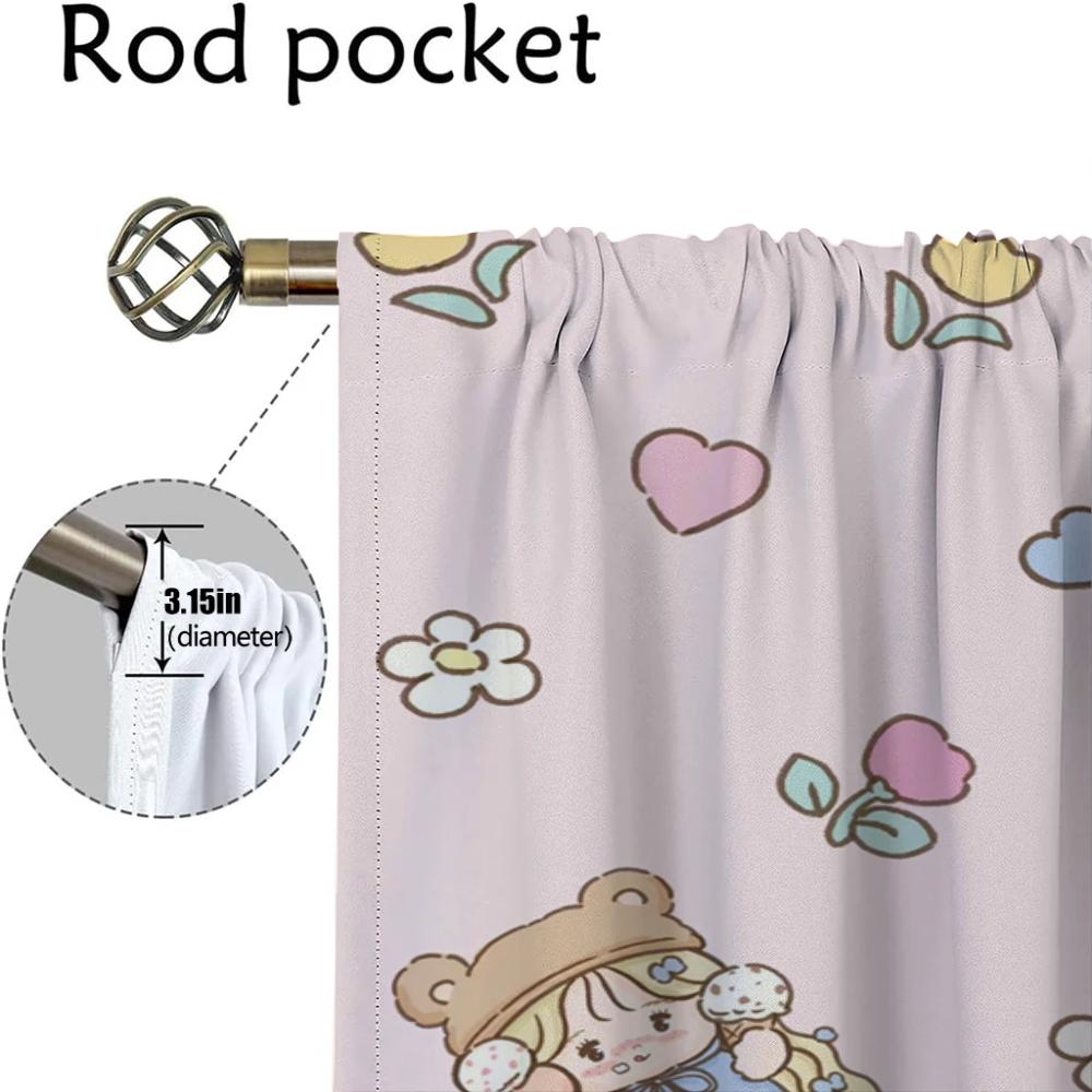 MikkoS Partition Blackout Curtain for Room 2 Panel Halloween Decoration Curtains Child Room Home Interior Curtains Shades Living