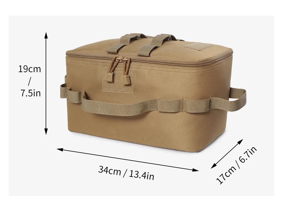 Multifunctional Tactical Outdoor Bag - Large Capacity, Anti-Collision Picnic, Cassette Stove Storage, Ice Pack Included