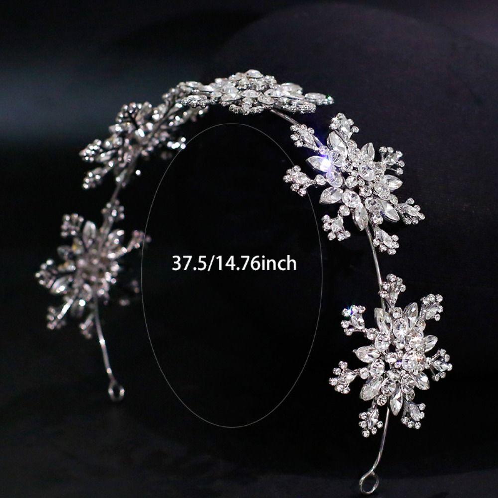 Sparkling Floral Bridal Tiaras Exquisite Women Hair Hoop Pageant Diadem Headband  Gifts