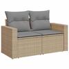VidaXL Salon de jardin avec coussins 9 pcs beige résine tressée 3327839