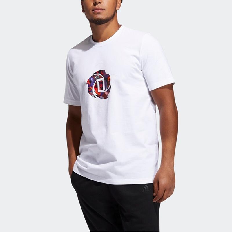 Adidas Mic Rose Basketball Sports Short Sleeve Tee Men Tops White GQ1361