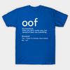 Asian Size Men Black Print T-shirt Oof No-Cut Print Cotton Tshirt