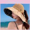Summer Sun Protection Fisherman Hat With Wide Brim And Breathable Polyester For Women