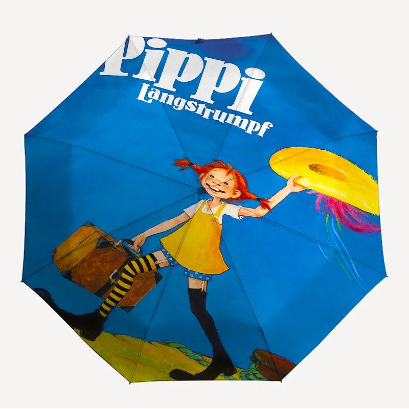 1pc Pippi, Longstocking Themed High-quality Umbrella,Automatic Opening and Closing Umbrella,Multi-functional Umbrella G0811357