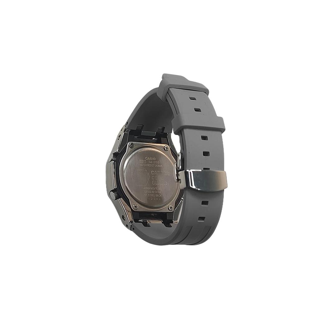 Casio Men Liquid Crystal,Analog Dual Display Series 44mm Black Watch GA-2100-1A1(Watch3--)