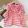 Striped Hooded Pullover Sweater Female 2022 Autumn and Winter Knit Sweater Casual Long Sleeve Pullover Sweater Female Tops