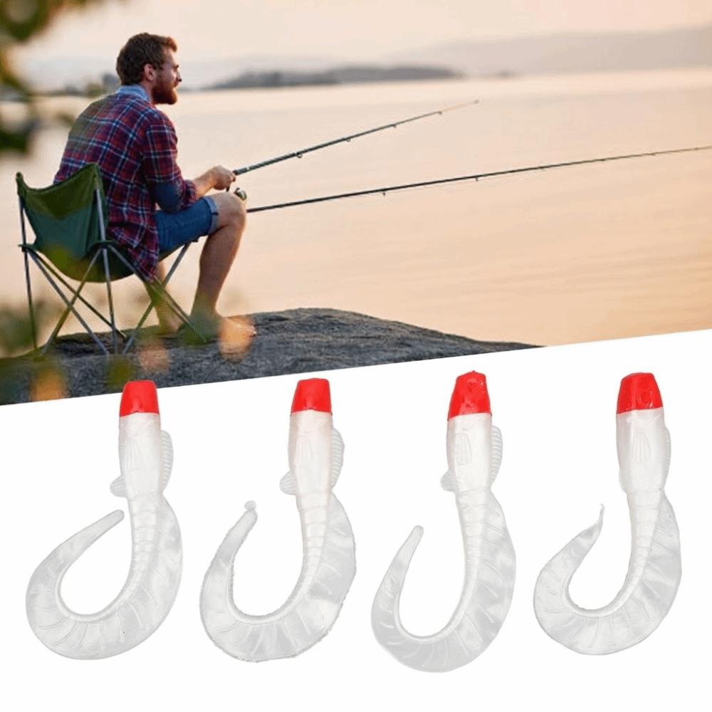 

4PCS 11cm 13g Fishing Bait PVC Bass Lure Durable Fishing Lure Freshwater Fishing красный/белый
