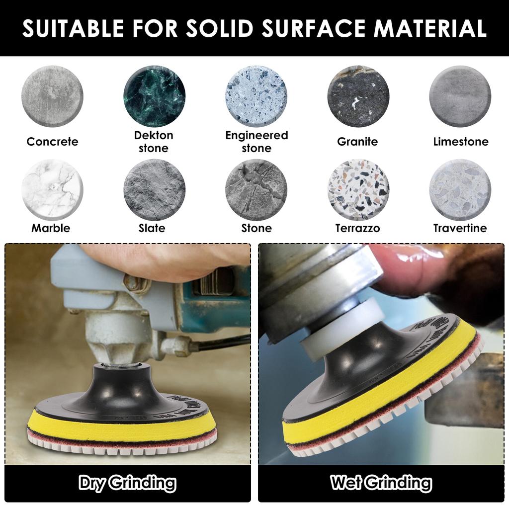 Diamond Polishing Pad Wear Resistant Buffing Pad Good Grinding Effect Polishing Disc Wear Resistant Buffing Disc for Concrete