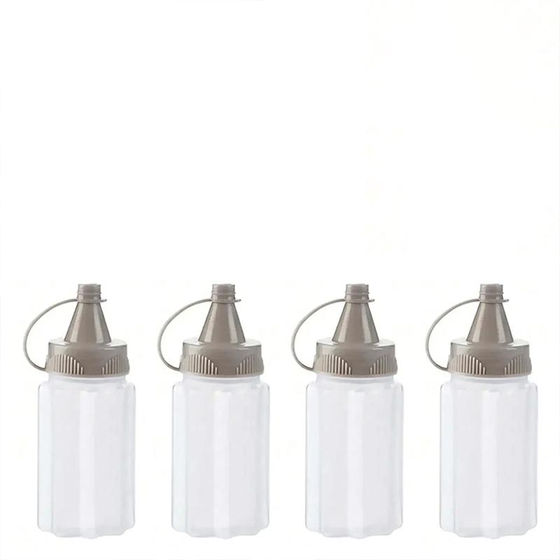 

8Pcs for Outdoor Camping Picnic BBQ Portable PP Sauce Squeeze Bottles Mini Translucent Condiment Jars Leakproof