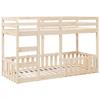 VidaXL Lit superposé 75x190 cm Bois de pin massif, cadre de lit superposé bas, meubles de chambre à coucher, cadre de lit 3308595