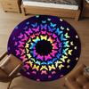 1pc Butterfly Mandala Round Chair Mat Area Rug - Non-Slip, Floor Mat for Office, Bedroom, and Indoor Decor -1002103