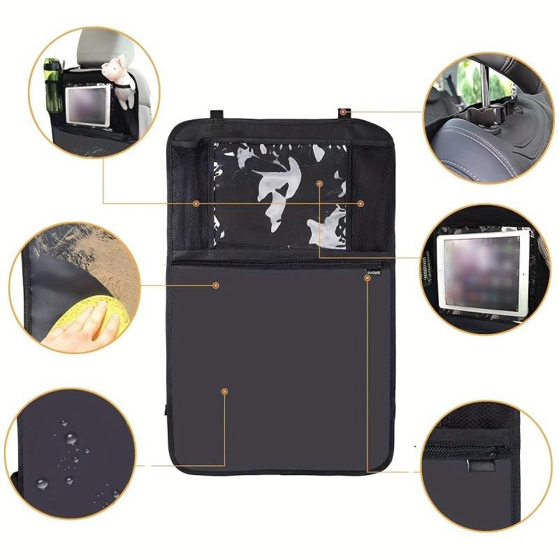 2 buc mașina bancheta spate depozitare agățat sac copii anti-lovitură covorașe auto organizator telefon mobil gustare jucării reviste depozitare sac suport pahar