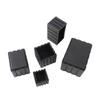 Square Rubber Black Chair Leg Caps Protector Pads Pipe Plugs Non-slips Table Foot Dust Cover Socks Floor Furniture Accessories