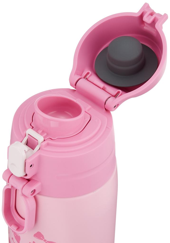 Zojirushi Stainless Steel Water Bottle, 820ml, 2-Way, Cup & Direct Drinking, with Pouch, Ribbon, Pink, SP-JA08-PZ