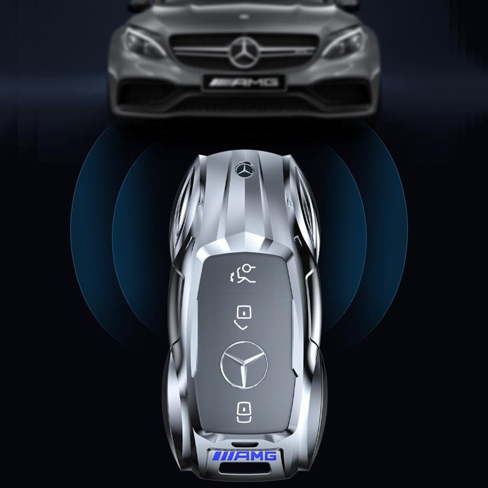 TXVBT1 Hot 2026 New For Benz Zinc Alloy Car Key Case Keyless Cover Key Shell Car Accessories For Mercedes Benz AMG C E-Class CLA GLC GL