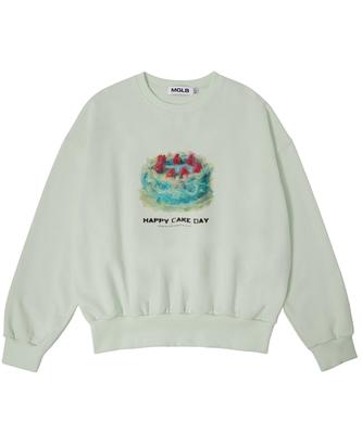 MATCHGLOBE Happy Cake Day Sweatshirt (Light Green)