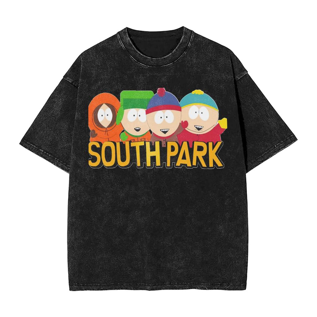 Souths parked Oh My God They Killed Kenny Washed T Shirts Streetwear Hip Hop Fashion TShirt Unisex Women Short Sleeve Oversize
