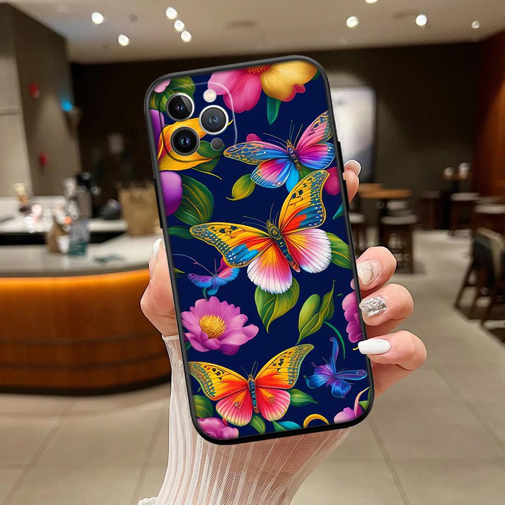RA9 Colorful Butterfly Phone Case for Samsung Galaxy A11 A12 A13 A15 A52S A53 A55 A56 A70 A71 A72 A73 F06 F16 F56 S10 Plus S10e