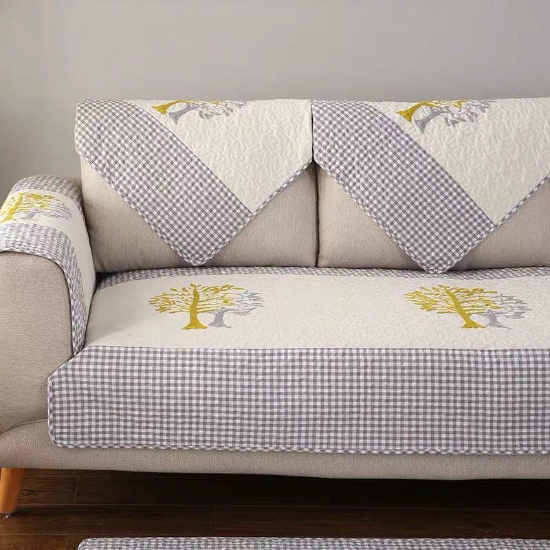 

Подушка для дивана Простая современная ткань из хлопчатобумажной ткани Four Seasons Нескользящий шарф для чехла на диван. 70*70