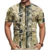 Men’s Crew Neck Printed Zip Breathable Quick Dry Short Sleeve Cycling Jersey Lightweight Stretch Fabric Top