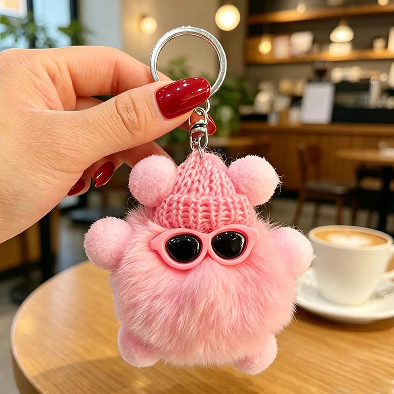 Year of the Sheep Lamb Keychain: Cute Plush Pendant for Students' Bags