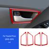 Real Soft Carbon Fiber for Toyota Prius 2010 2011 Accessories Interior Trim LHD RHD Car Side Inner Door Handle Frame Sticker