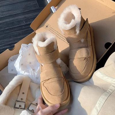 Mode Sneeuwlaarzen Dames Nieuw Winter Hoge Kwaliteit Plus Fluweel Damesschoenen Warme Dikke Katoen Korte Laarzen Furry Enkellaarsjes Dames