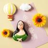 Creative Magnetic Displays Resin Fridge Magnets Strong Adhesion for Artistic Note Holding in Kitchen & Office Setting