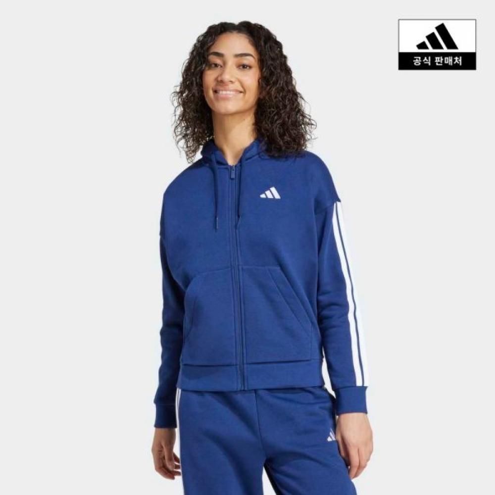 

Adidas Essential 3s Full Zip Fleece Hoodie Jy3083 JY3083/AL
