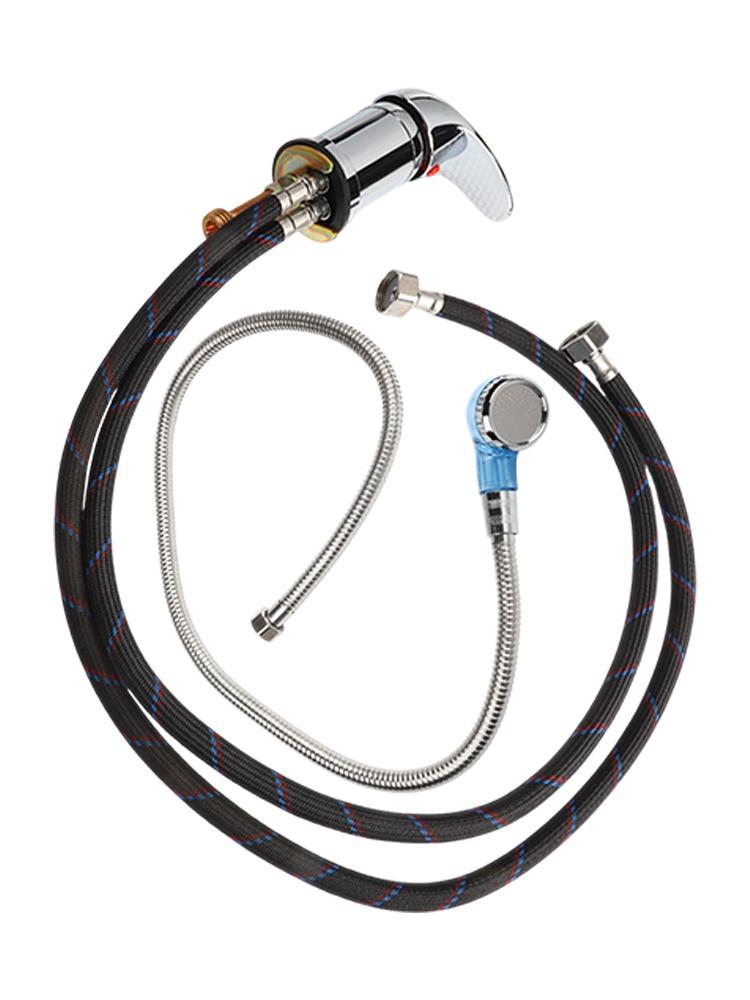 Shampoo Bed Faucet with Sprayer Hose for Barber Shop Bathtub Sink Faucet Zinc Alloy Leak Proof Valve Core Build
