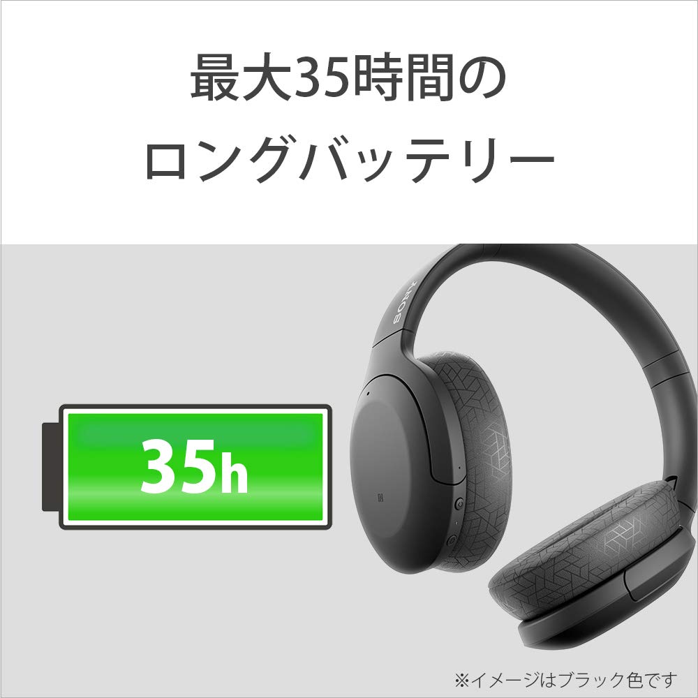 Sony WH-H910N Blue Wireless Noise Cancelling Headphones Bluetooth Hi-Res Upscaling Touch Sensor Compact Lightweight Up to 35 Hours Playback
