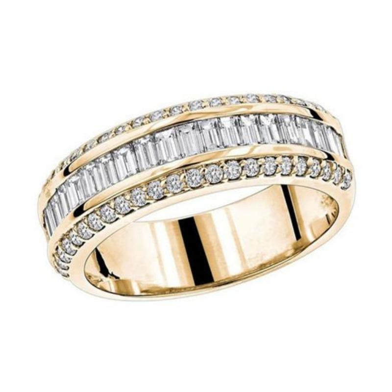 Unisex Shiny Blue Bridal Engagement Finger Jewelry Gift Wedding Ring