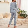 Women's Nightwear Pajama Set Casual Outfit Home Wear Spring Long Sleeve Top with Long Pants Print 2 Piece Lounge Sets Loungewear