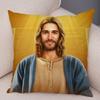 Vintage Jesus Christ Cushion Cover for Sofa Home Decor Colorful Cartoon Christ Savior Pillow Case Soft Plush Pillowcase xcm