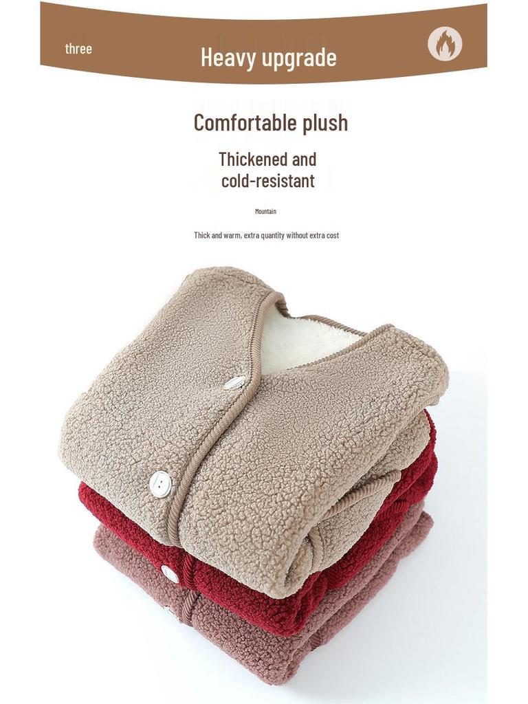 Women's Lamb Fleece Vest Coat - Warm Winter Fashion for Mom
