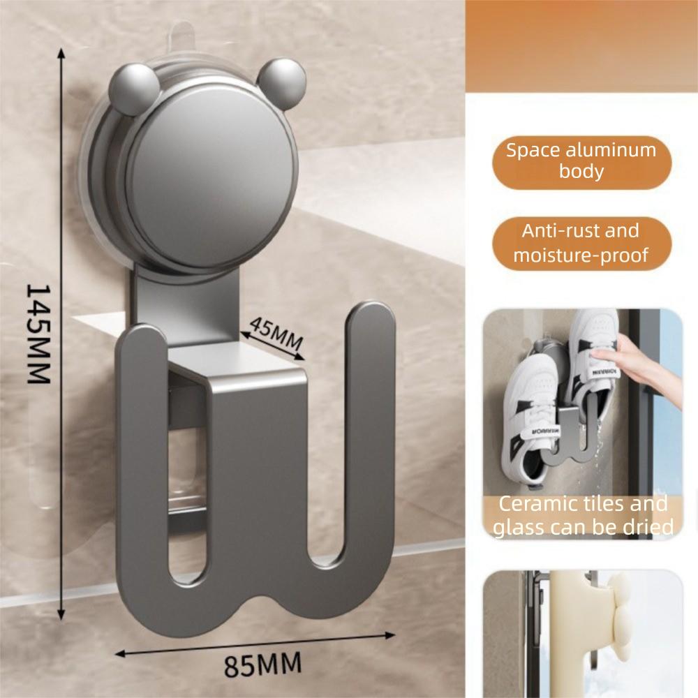 

U-образная стойка для хранения тапочек, стойка для хранения обуви без проколов, высококачественная стойка для тапочек для ванной комнаты чёрный