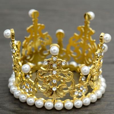 1Pcs Princess Birthday Party Cake Topper Decorative Elegant Crown Cake Decoration Children Gold Silver Color Cake Ornaments