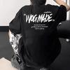 Men Summer Casual Loose Oversize Short Sleeve O Neck Letter Printed Pullover Cotton T Shirt Top