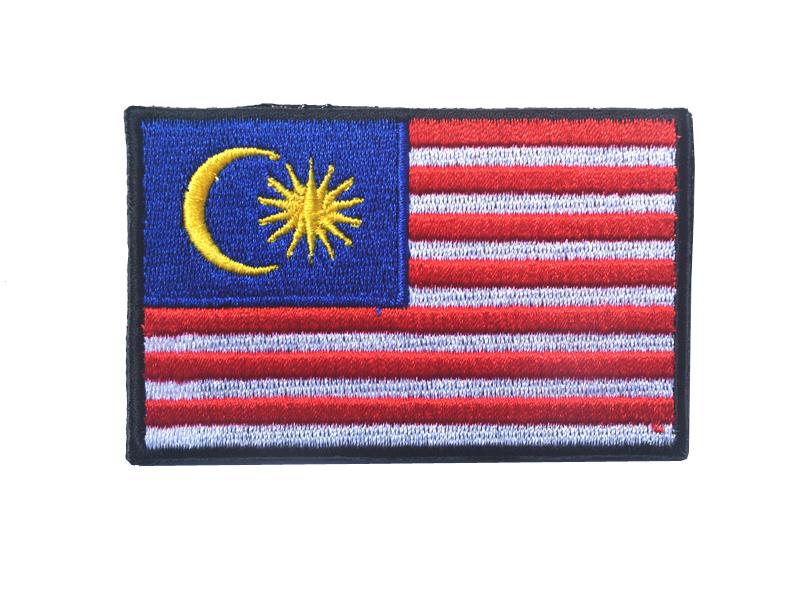 Malaysian Emblem PVC Soft Rubber & Embroidered Velcro Patches for Backpacks & Outdoor Gear