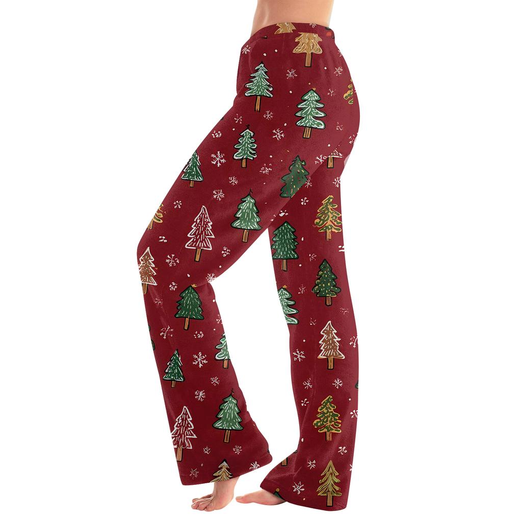 Women's Casual Fashion Women's Sports Home Christmas Pajama Pants Long Pants