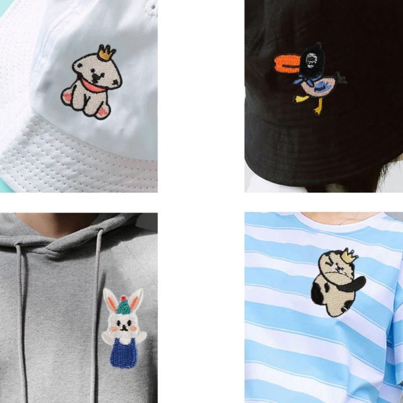 11 Pcs Animal Sew On/Iron On Patches Cats Embroidered Patches Rabbits Repair Patches Applique Patches for Clothes