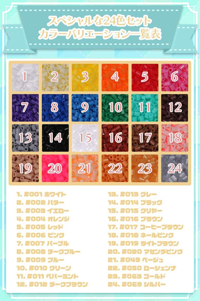 NicoRate Mini Iron Beads 24 DX Starter Includes Special Guidebook for Immediate Approximately Beads Set, 2.6mm, Colors, Kit, Creation, 14,000
