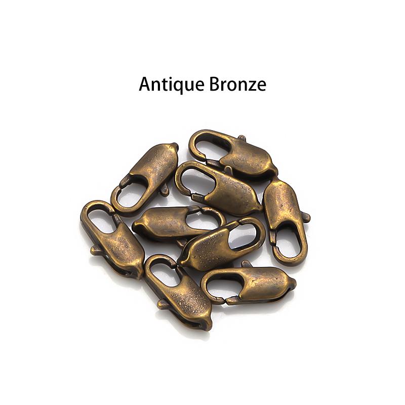 

30pcs/Lot Swivel Clasp Lobster Clasps Hooks End Clasps Connectors For Jewelry Making DIY Necklace Bracelet Findings Craft античный бронзовый