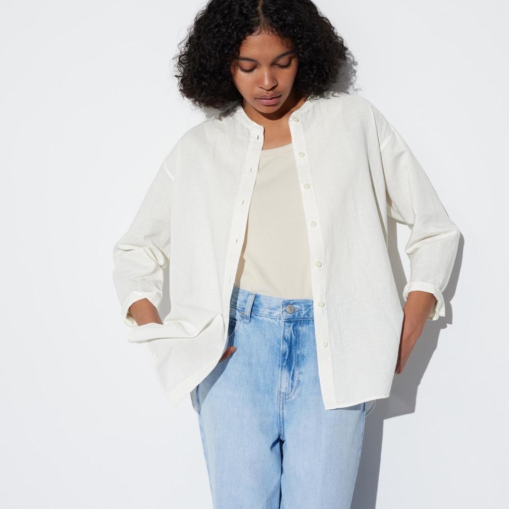 

Рубашка UNIQLO из смесового льна с воротником-стойкой, часть 7